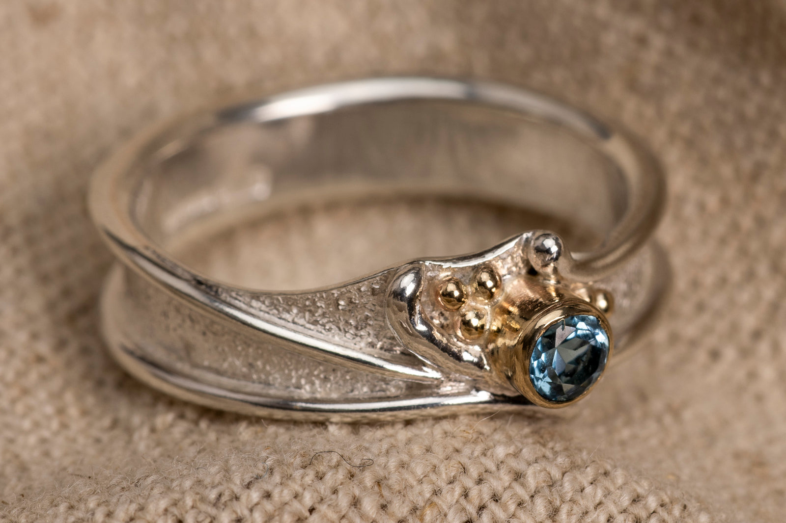 LG 133 Topaz Ring Size Q by Les Grimshaw available at Padstow Gallery Cornwall