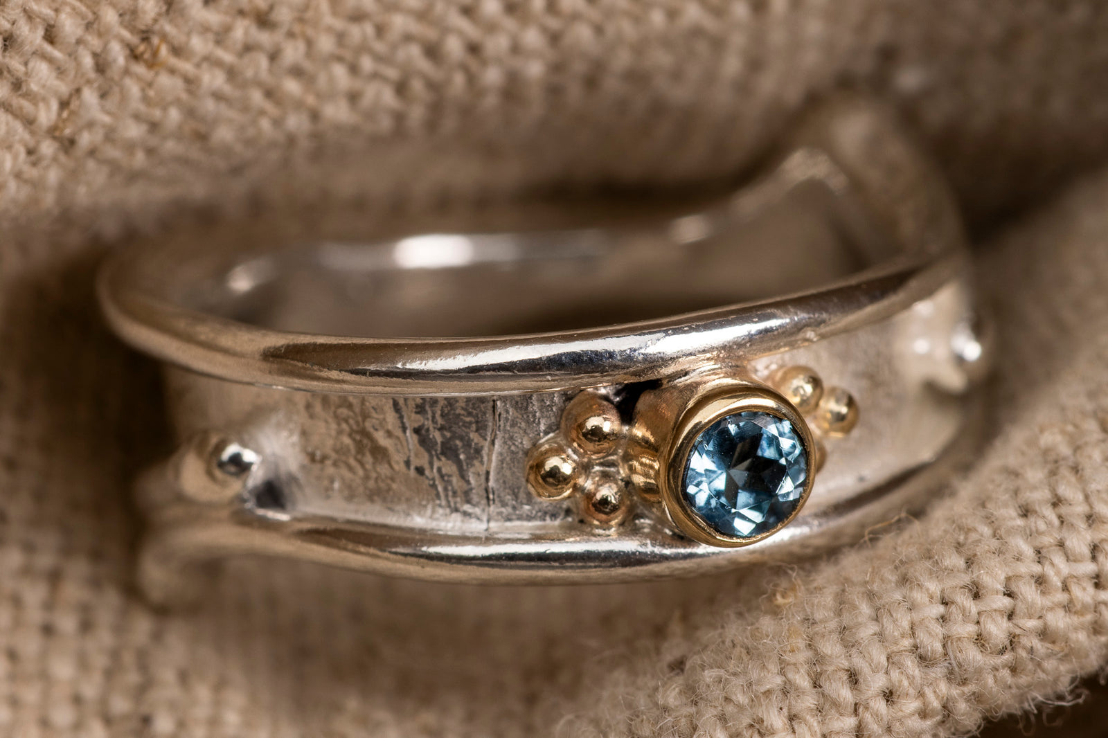 LG 136 Topaz Ring Size N by Les Grimshaw available at Padstow Gallery Cornwall