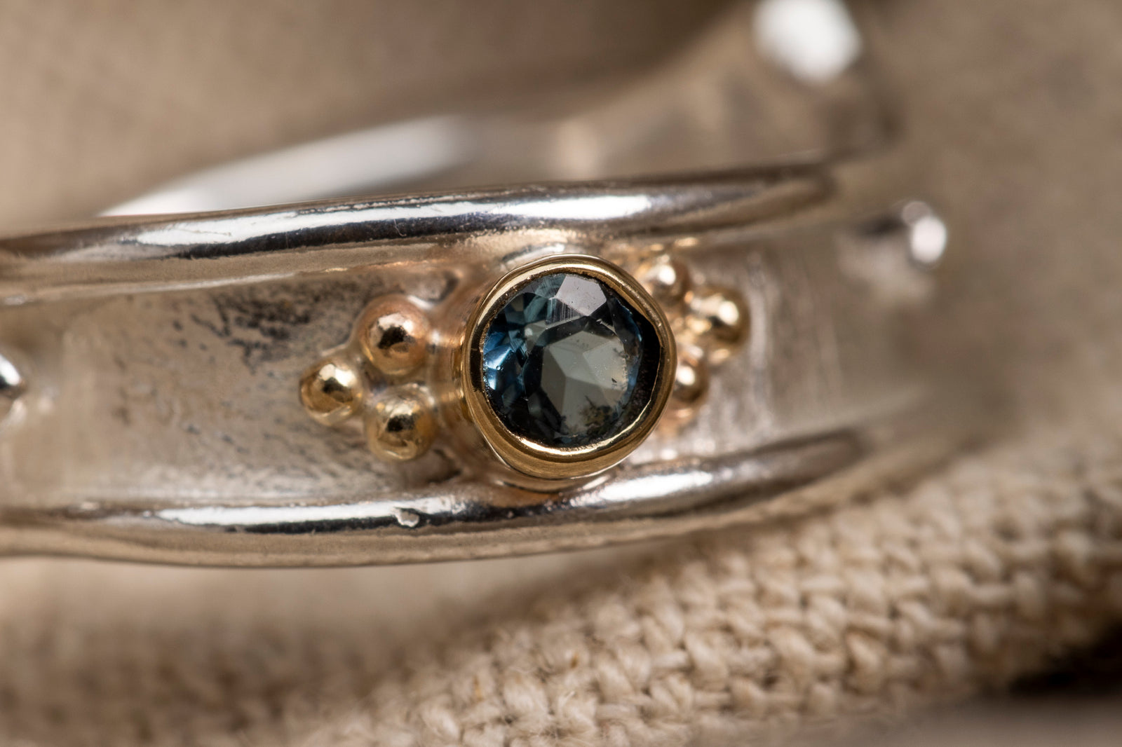 LG 136 Topaz Ring Size N by Les Grimshaw available at Padstow Gallery Cornwall