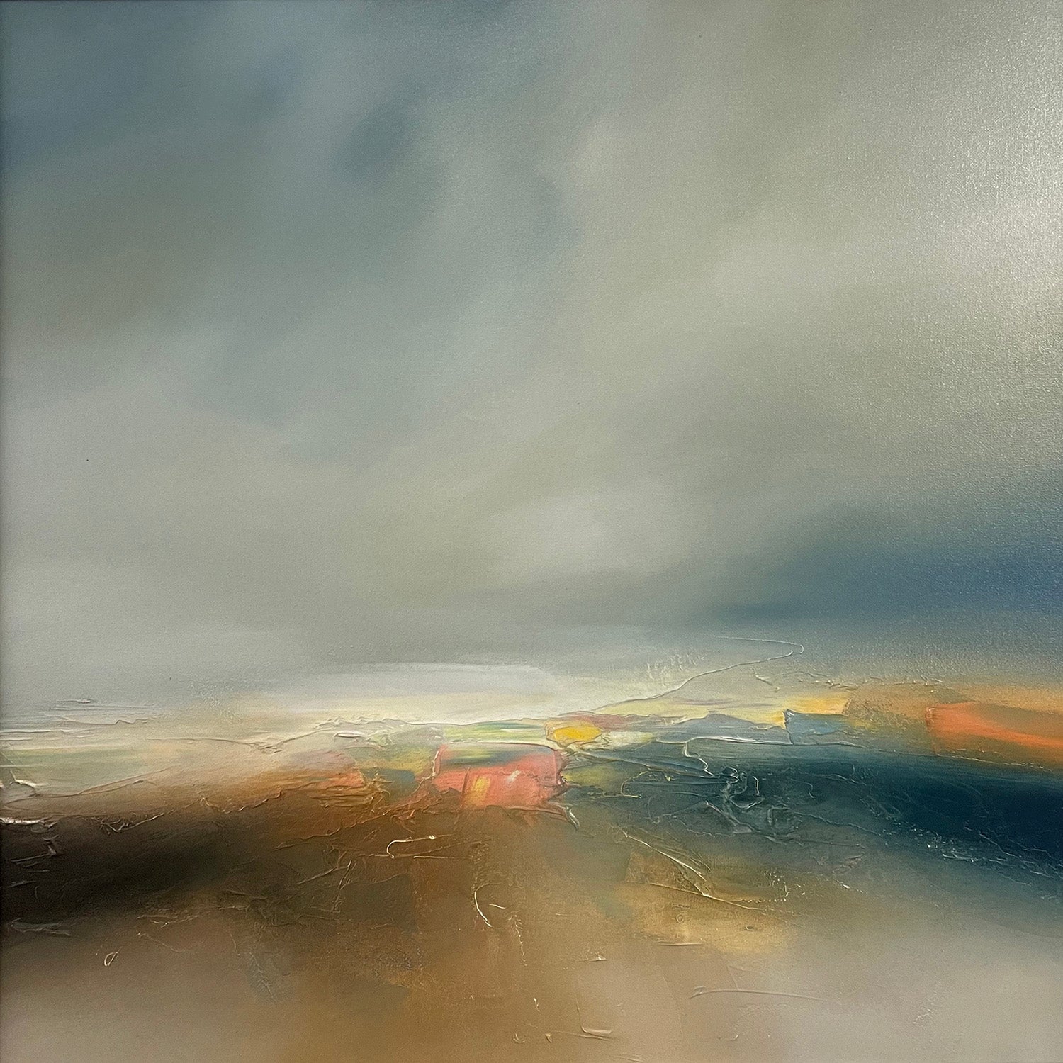 'Horizon Sea' oil on canvas original by Paul Bennett, available at Padstow Gallery, Cornwall