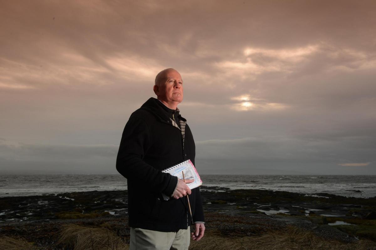 Ian Rawnsley, artist, on location