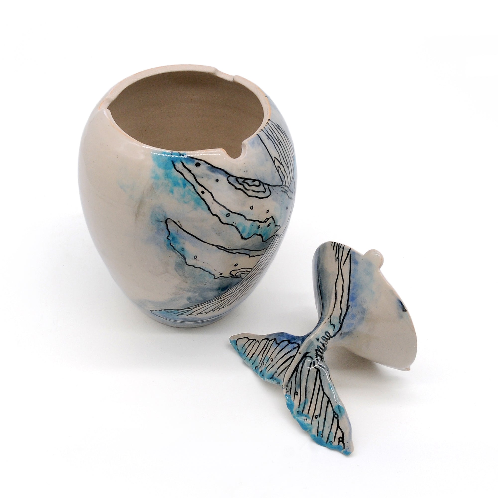 'MK20 Whale’ by Miae Kim ceramics, available at Padstow Gallery, Cornwall