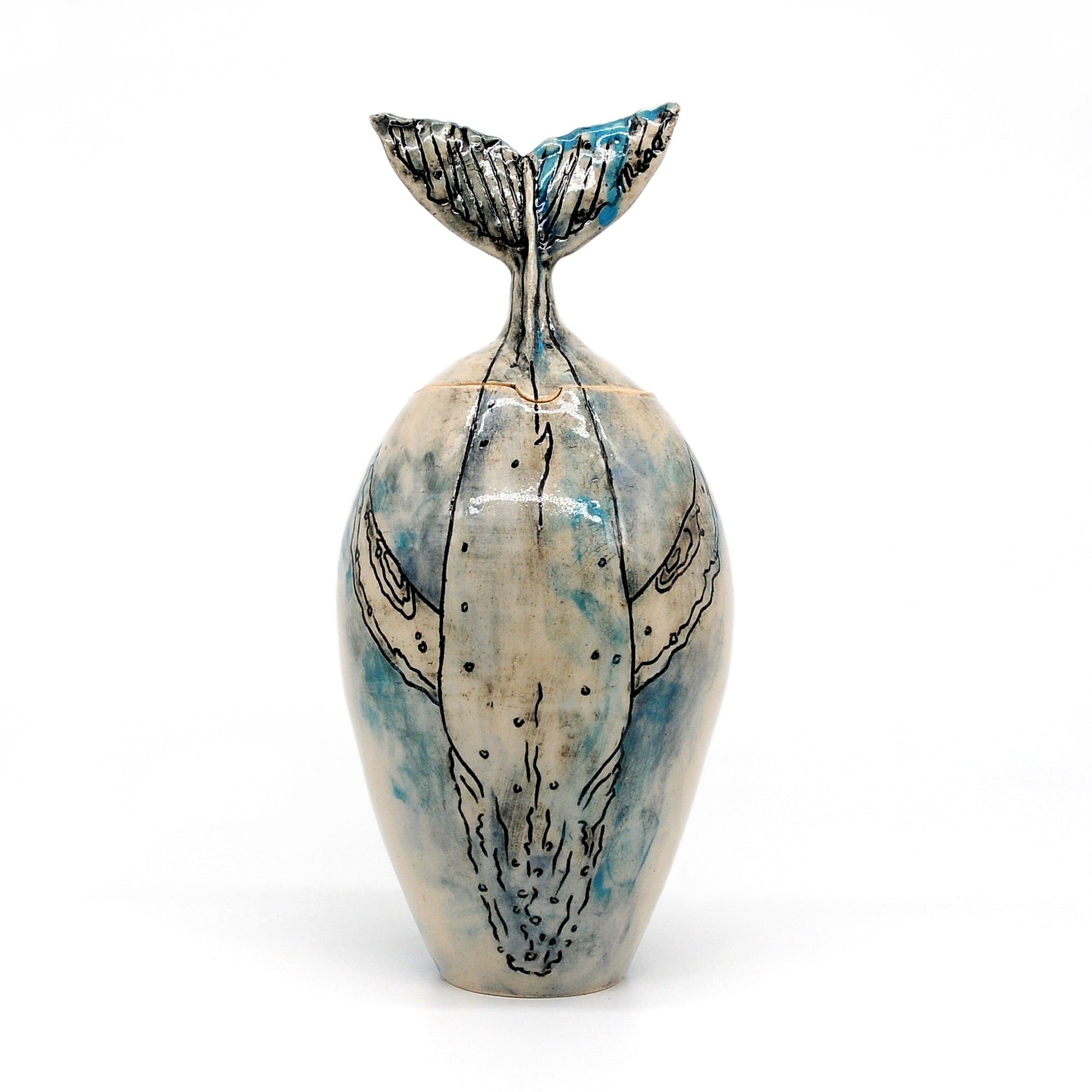 'MK21 Whale’ by Miae Kim ceramics, available at Padstow Gallery, Cornwall