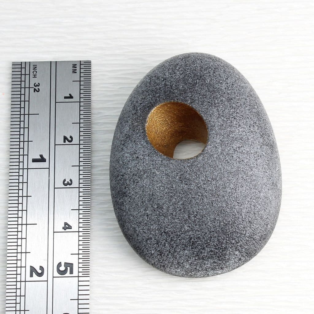 Hole Pebble Brooch by John and Dawn Field, available at Padstow Gallery, Cornwall