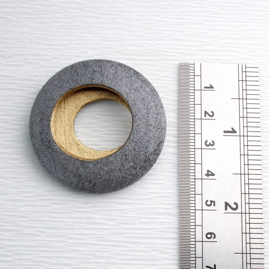 JDF3 Round Pebble Brooch by John and Dawn Field, available at Padstow Gallery, Cornwall
