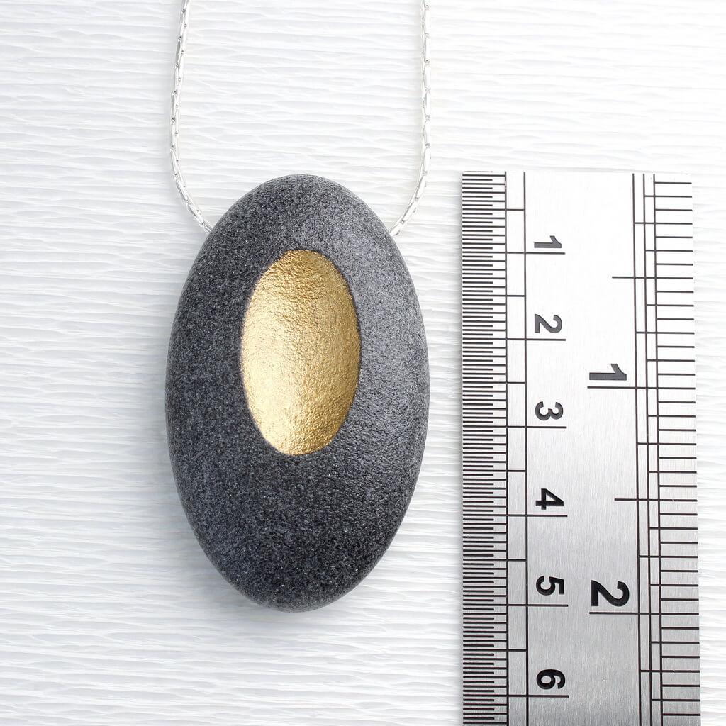 JDF12 Hepworth Pebble Pendant by John and Dawn Field, available at Padstow Gallery, Cornwall