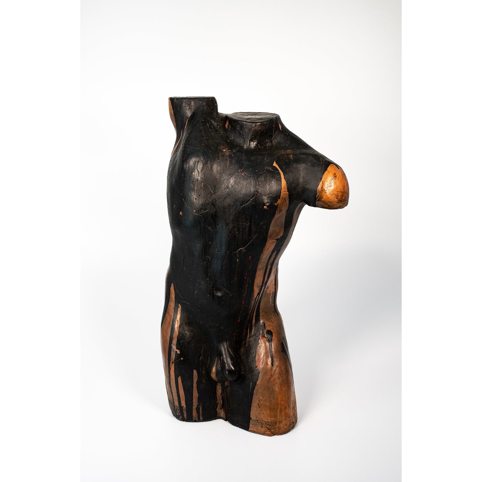 Ni, Glazed terracotta standing figure, by Sophie Howard, available from Padstow Gallery, Cornwall