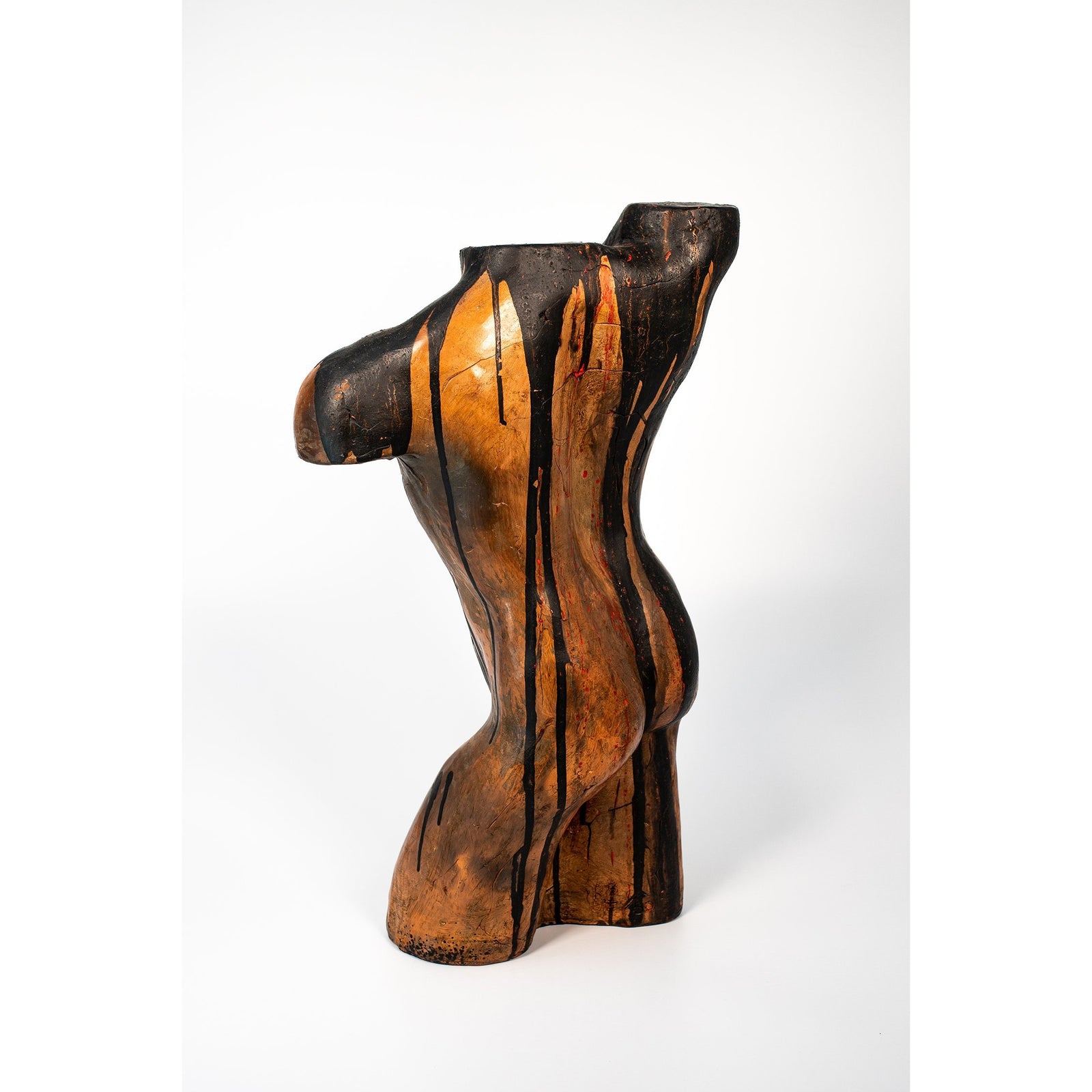 Ni, Glazed terracotta standing figure, by Sophie Howard, available from Padstow Gallery, Cornwall
