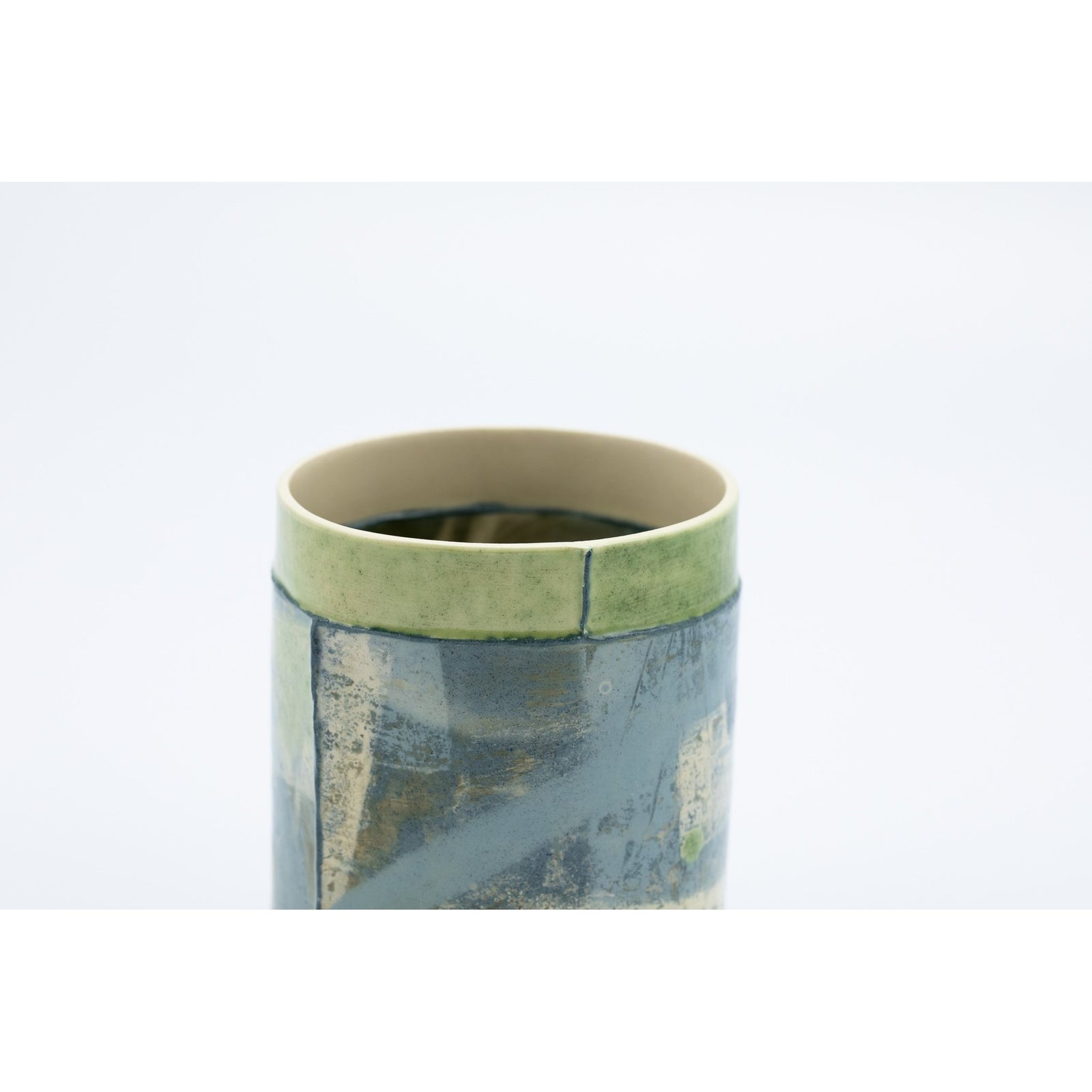 Small Vessel (SV87) | Green | handbuilt ceramic created by Emily-Kriste Wilcox, available from Padstow Gallery, Cornwall
