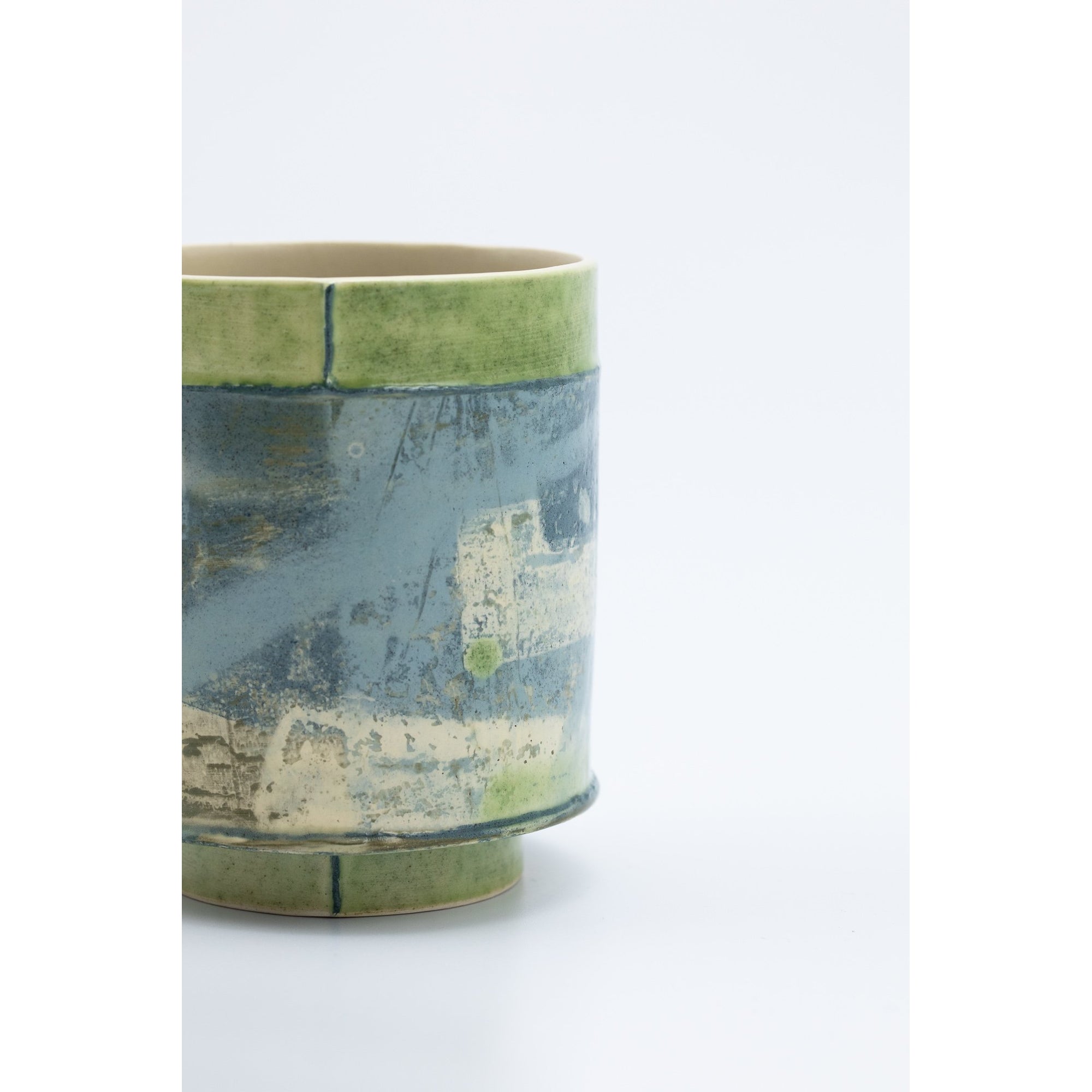 Small Vessel (SV87) | Green | handbuilt ceramic created by Emily-Kriste Wilcox, available from Padstow Gallery, Cornwall