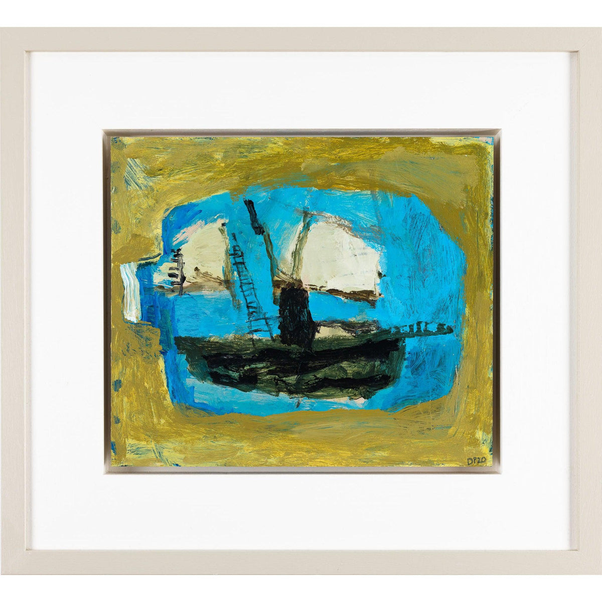 &#39;Raise the Sails&#39; mixed media original by David Pearce, available at Padstow Gallery, Cornwall