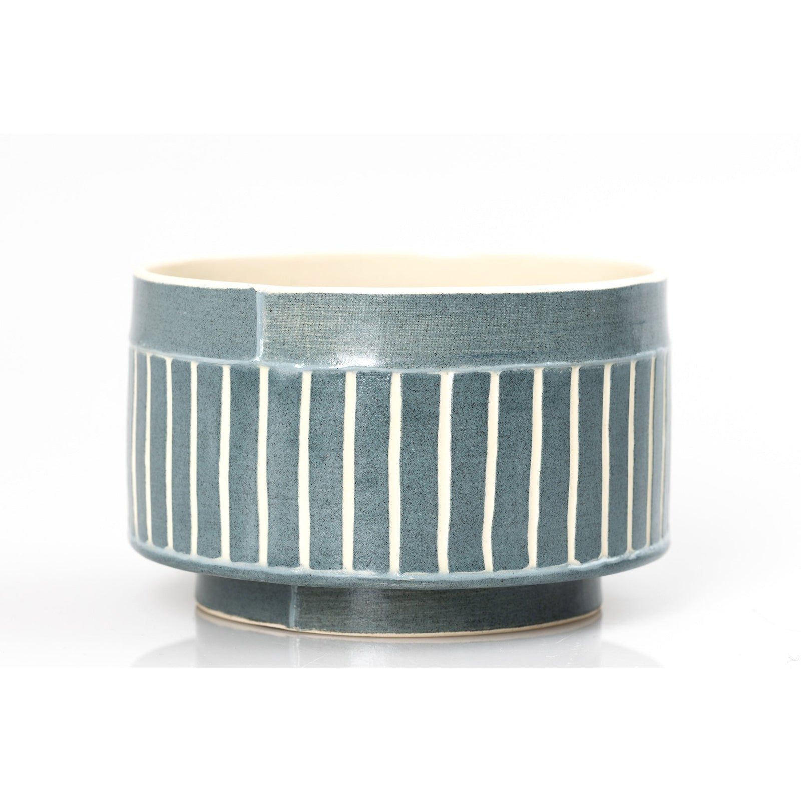 Sh.V2 Short Bowl, handbuilt ceramic created by Emily-Kriste Wilcox, available from Padstow Gallery, Cornwall