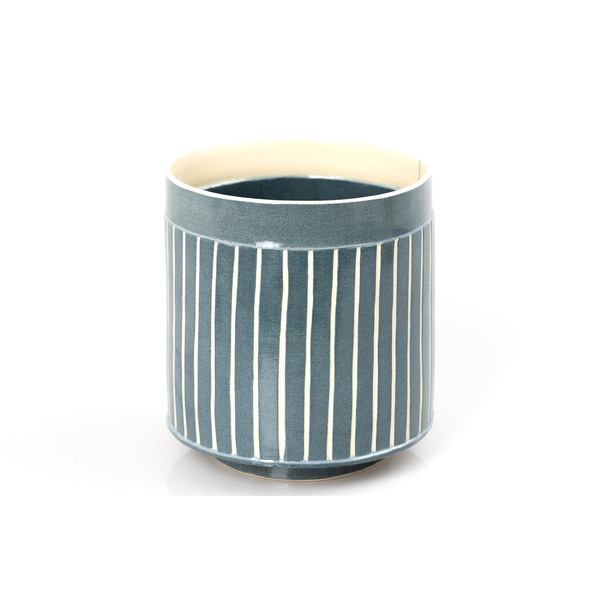 MR16 Mid Round Vessel, handbuilt ceramic created by Emily-Kriste Wilcox, available from Padstow Gallery, Cornwall