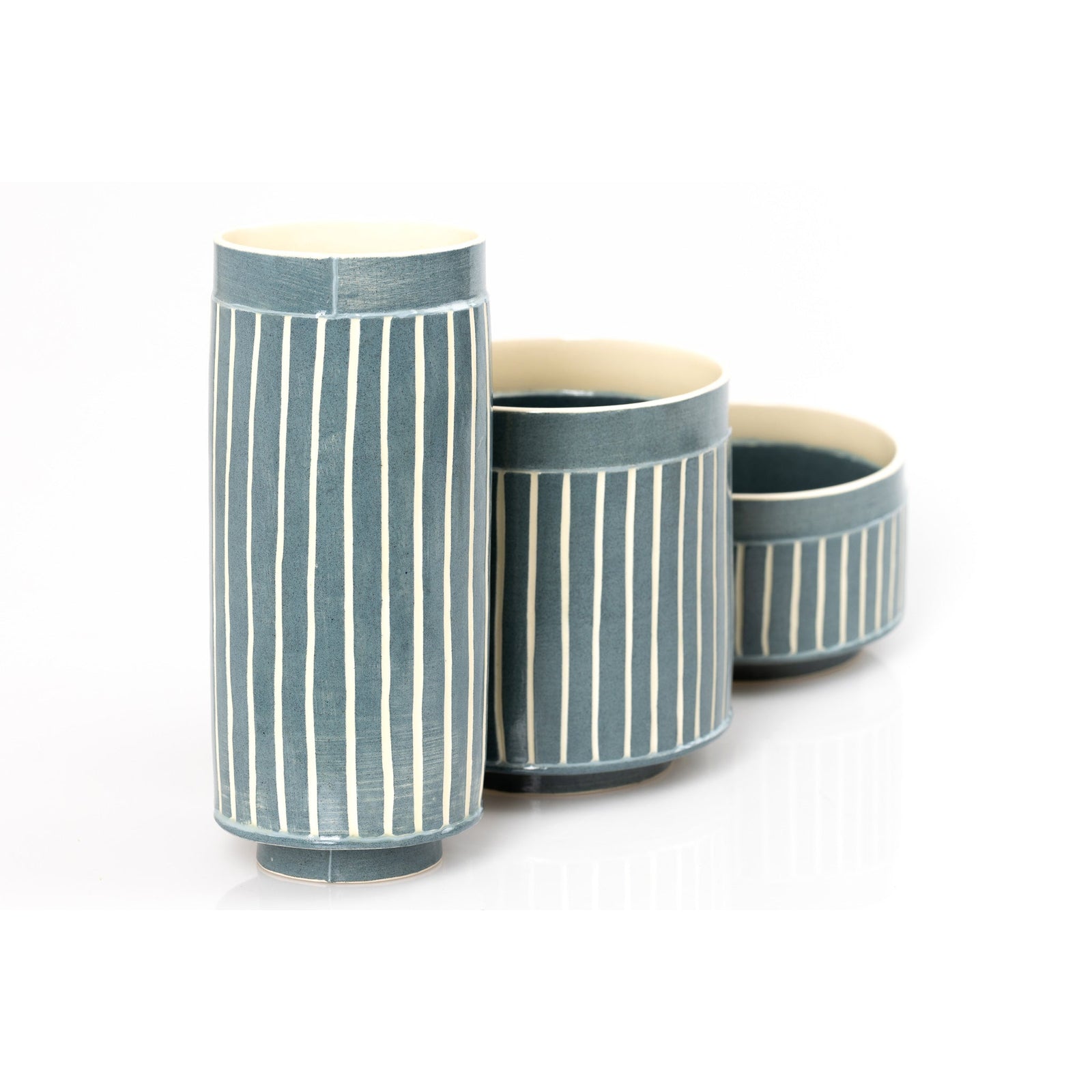 MR16 Mid Round Vessel, handbuilt ceramic created by Emily-Kriste Wilcox, available from Padstow Gallery, Cornwall