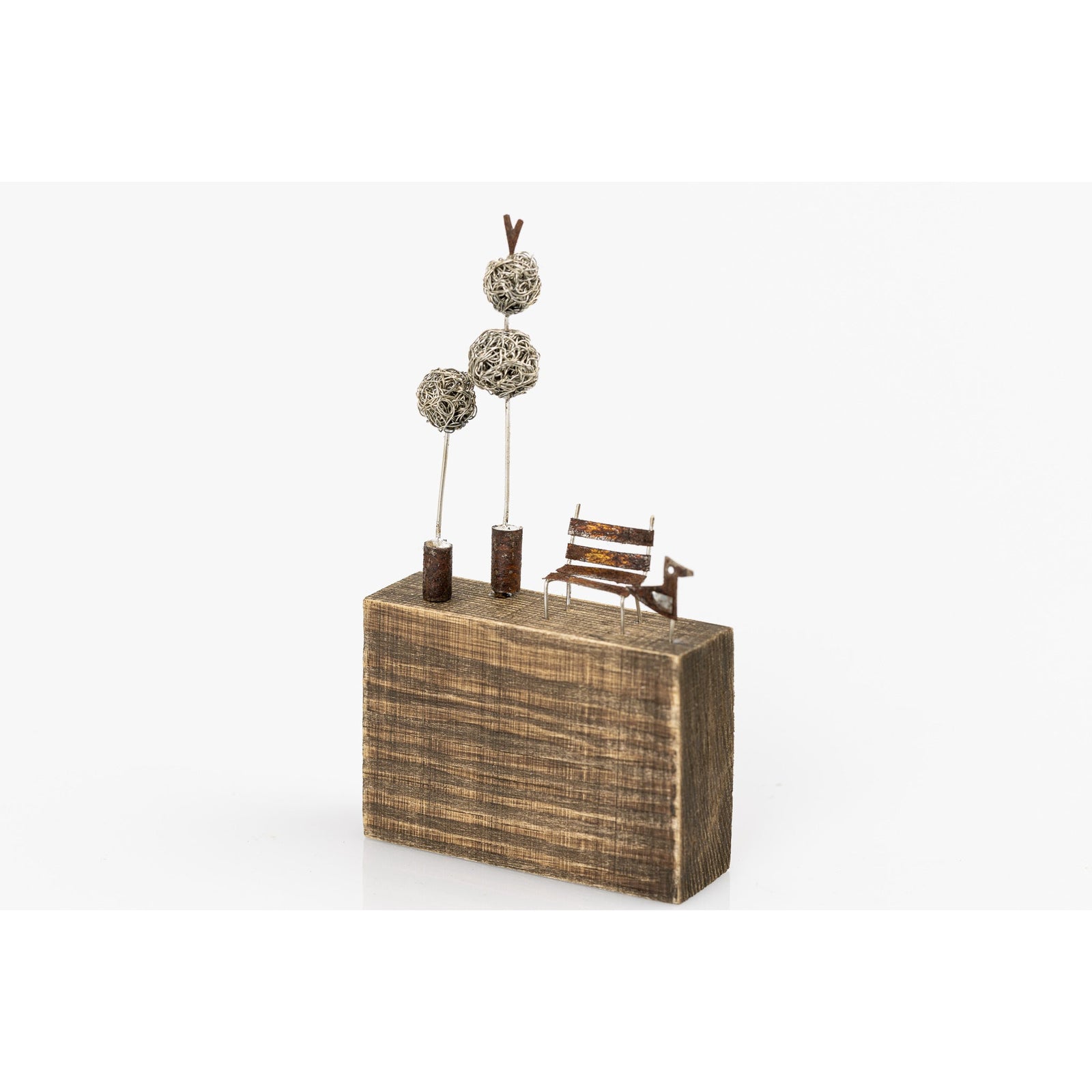 Topiary and Bench by Sarah Jane Brown available at Padstow Gallery, Cornwall