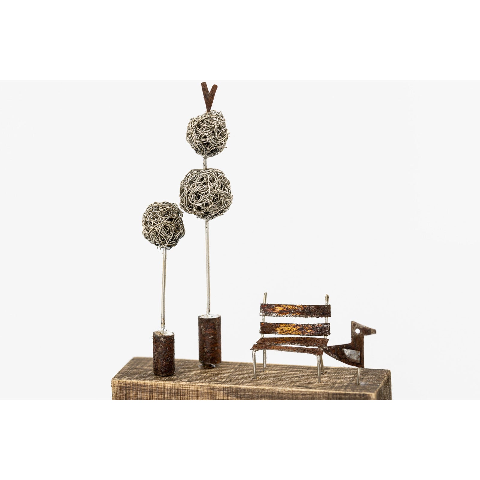 Topiary and Bench by Sarah Jane Brown available at Padstow Gallery, Cornwall