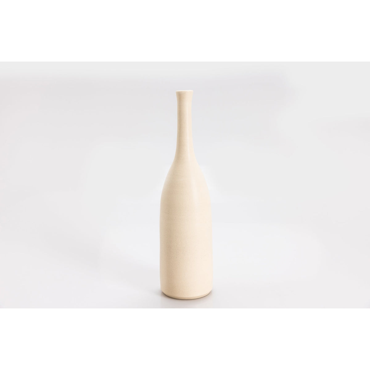 &#39;LB140 Ivory Bottle&#39; by Lucy Burley ceramics, available at Padstow Gallery, Cornwall