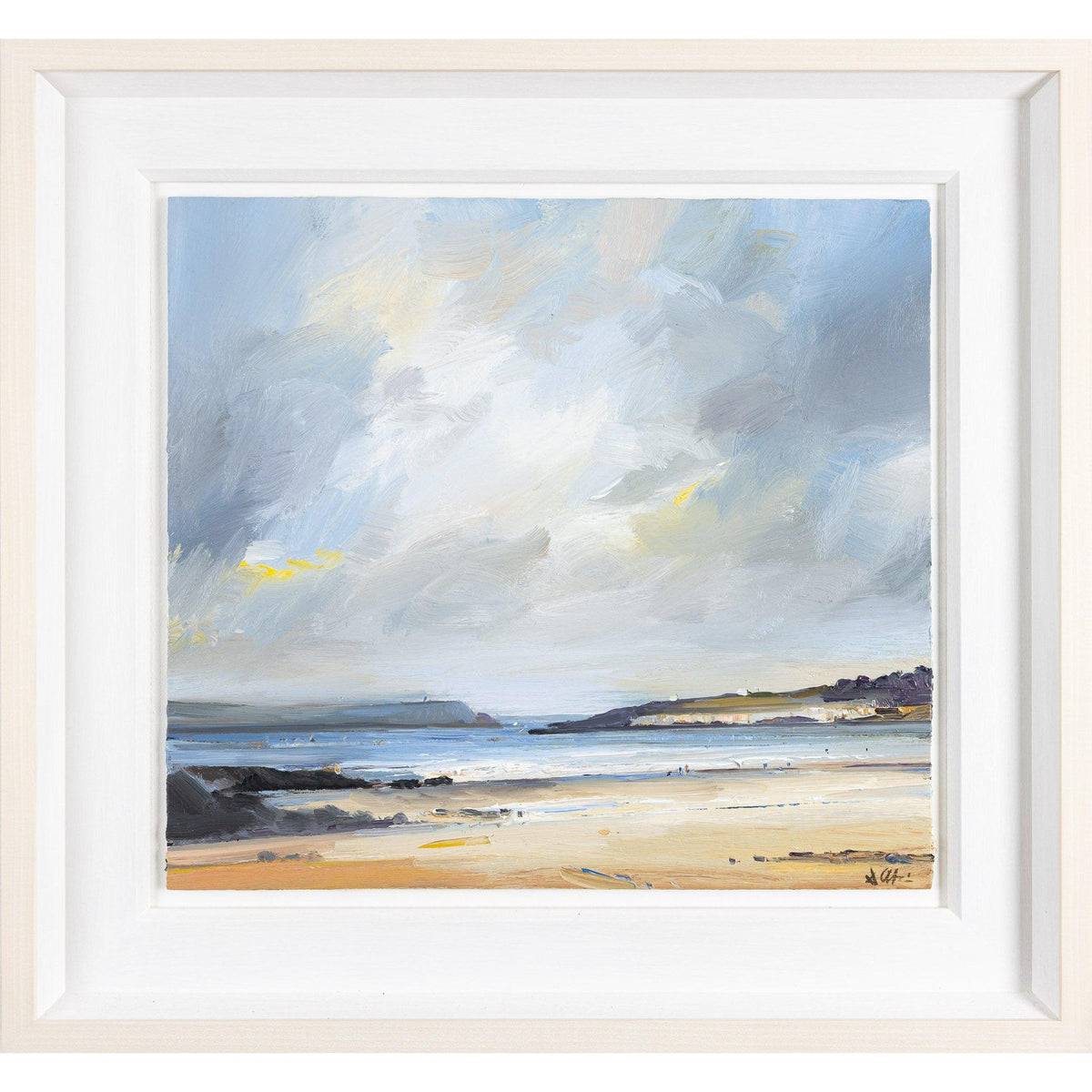 ‘Early Autumn on Daymer Bay&#39; oil on board original by David Atkins, available at Padstow Gallery, Cornwall