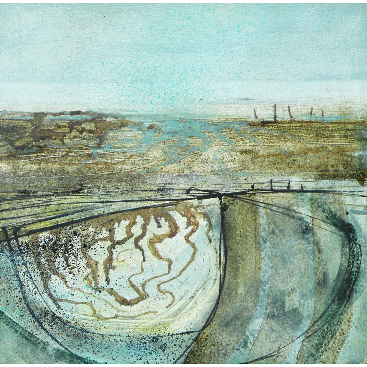 Estuary mists, oil on board, by Ruth Taylor, available at Padstow Gallery, Cornwall