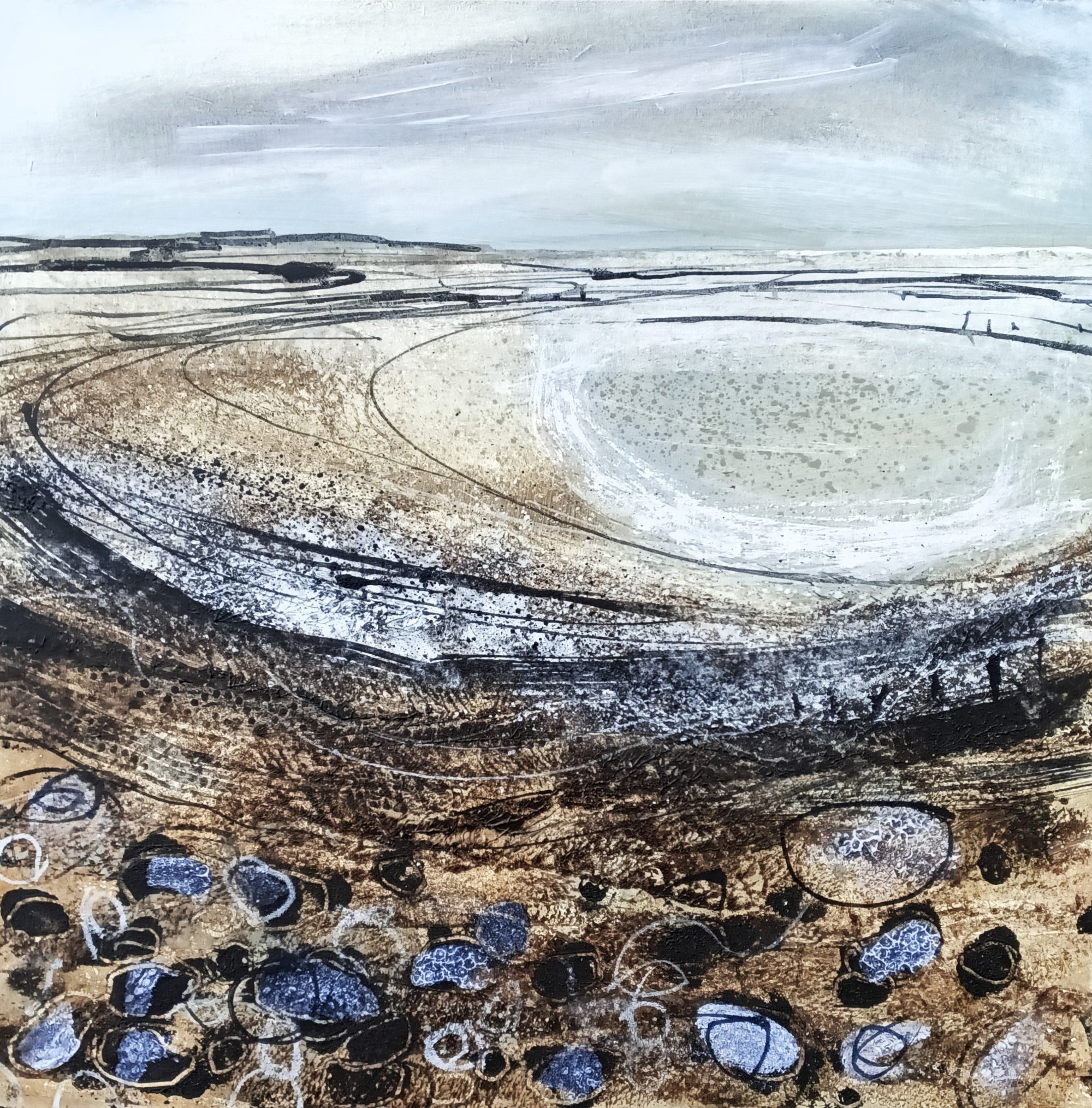 A Sweep of the Bay an oil original by Ruth Taylor available at Padstow Gallery, Cornwall