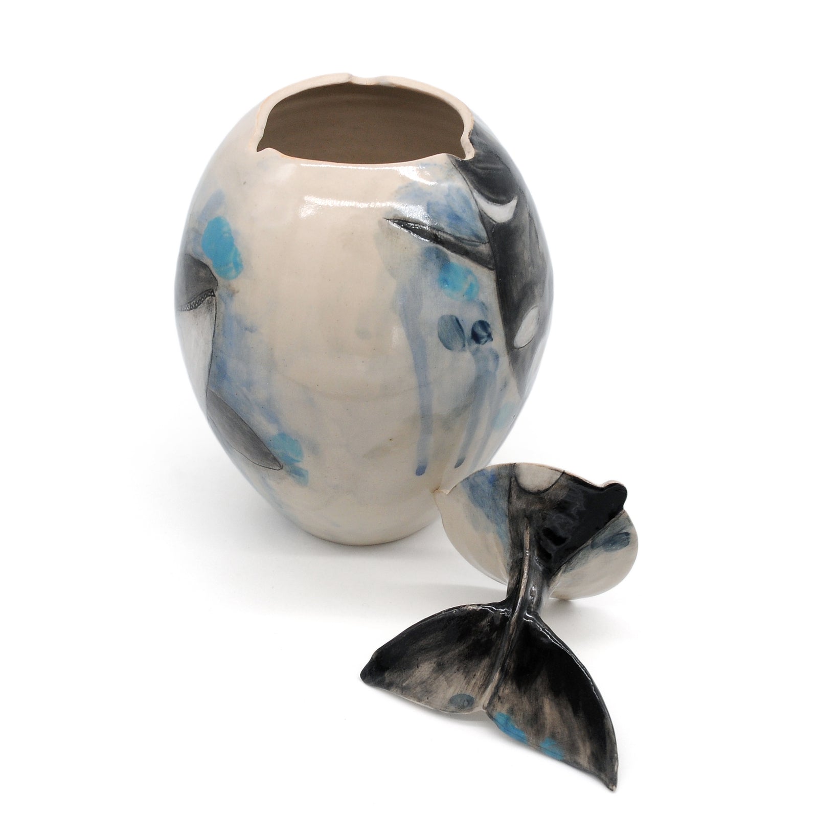 MK26 Mother and Baby Whale by Miae Kim, available at Padstow Gallery, Cornwall