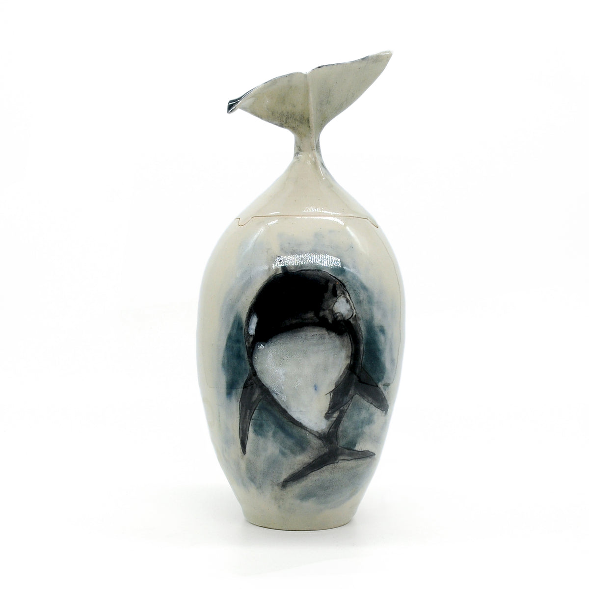 MK27 Mother and Baby Whale by Miae Kim, available at Padstow Gallery, Cornwall