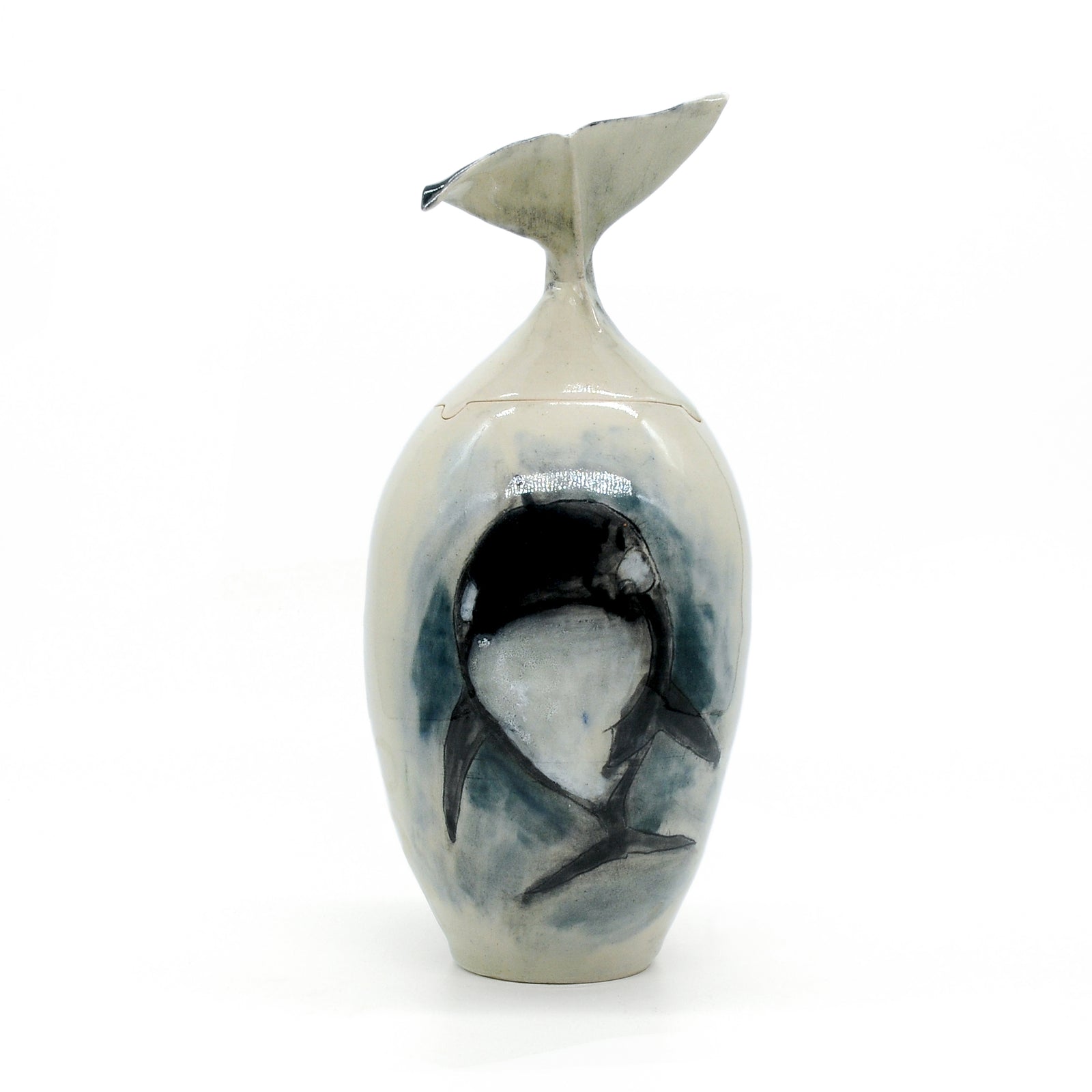 MK27 Mother and Baby Whale by Miae Kim, available at Padstow Gallery, Cornwall
