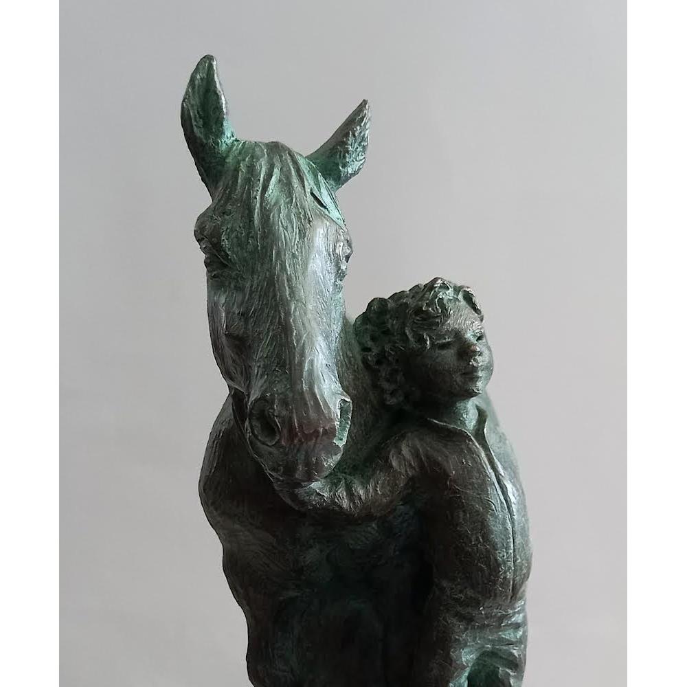 'Pony' bronze resin limited edition sculpture by Sophie Howard, available at Padstow Gallery, Cornwall