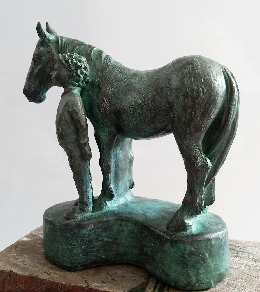 &#39;Pony&#39; bronze resin limited edition sculpture by Sophie Howard, available at Padstow Gallery, Cornwall