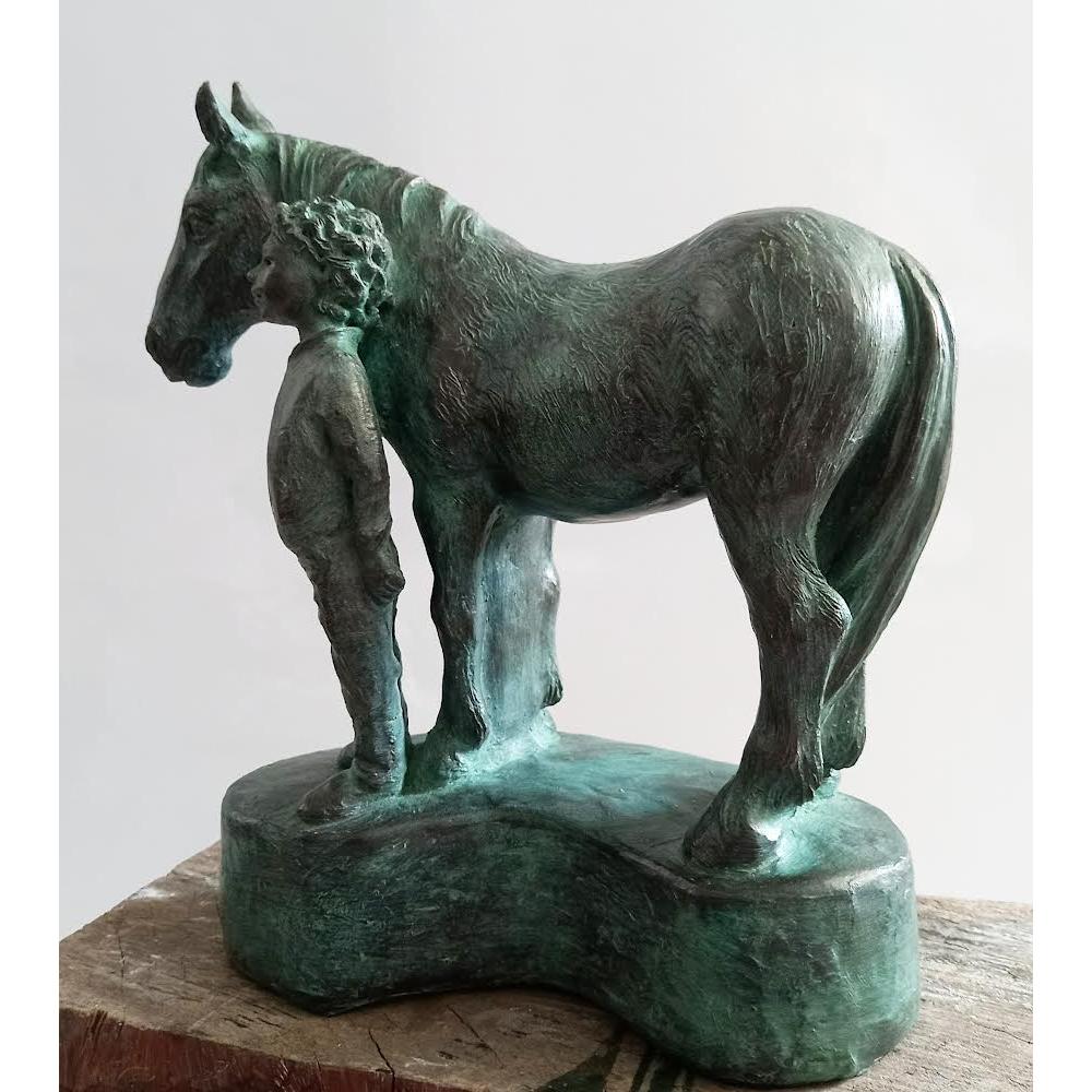 'Pony' bronze resin limited edition sculpture by Sophie Howard, available at Padstow Gallery, Cornwall