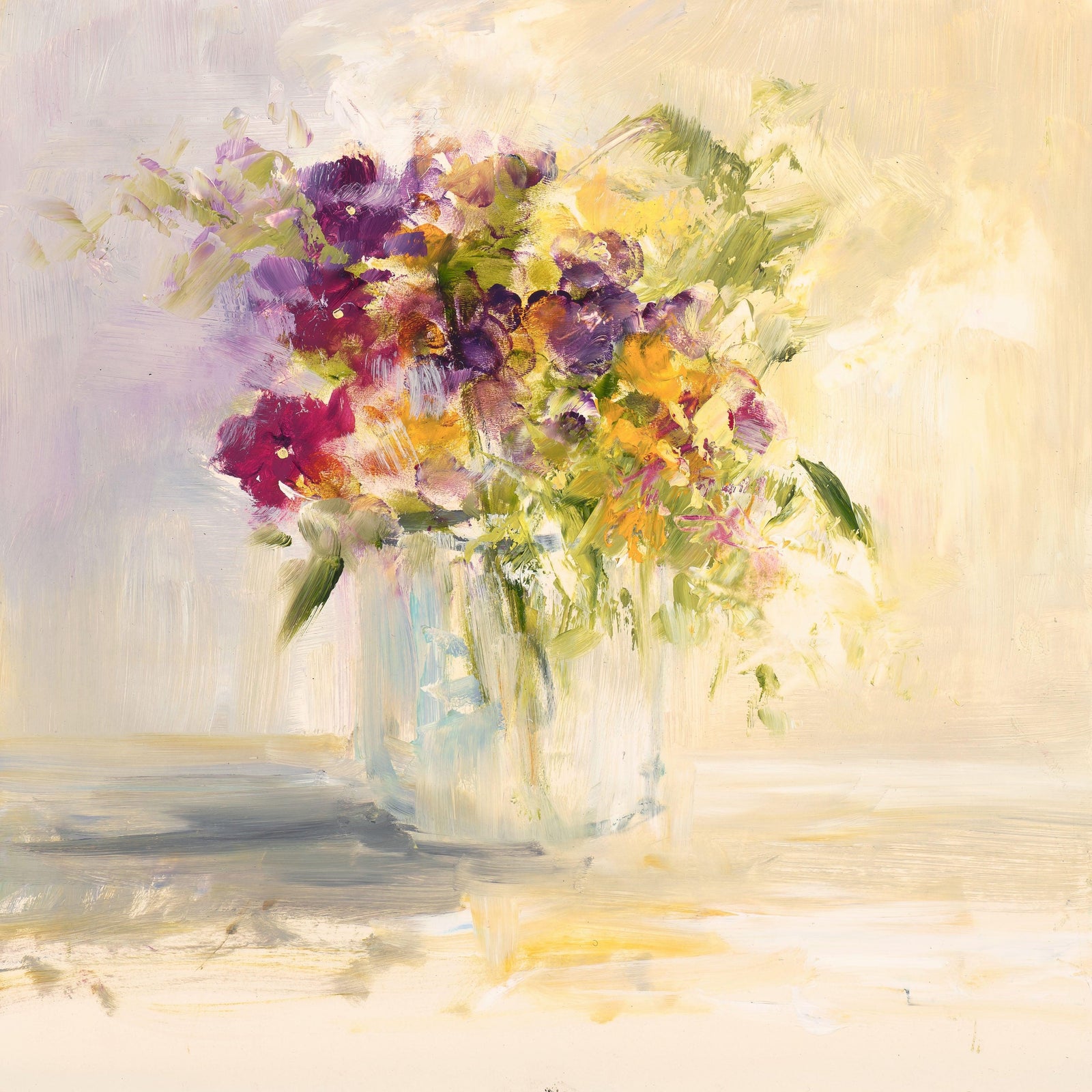 The Simple Beauty of Flowers oil painting by Amanda Hoskin available at Padstow Gallery, Cornwall