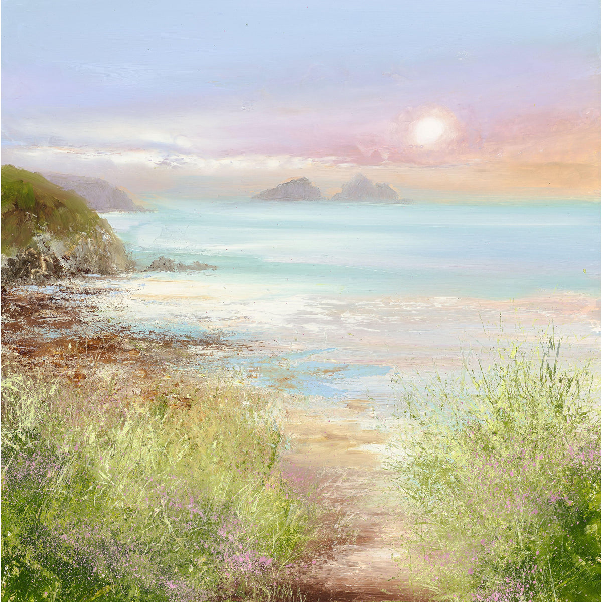 Evening Colours, oil painting by Amanda Hoskin available at Padstow Gallery, Cornwall