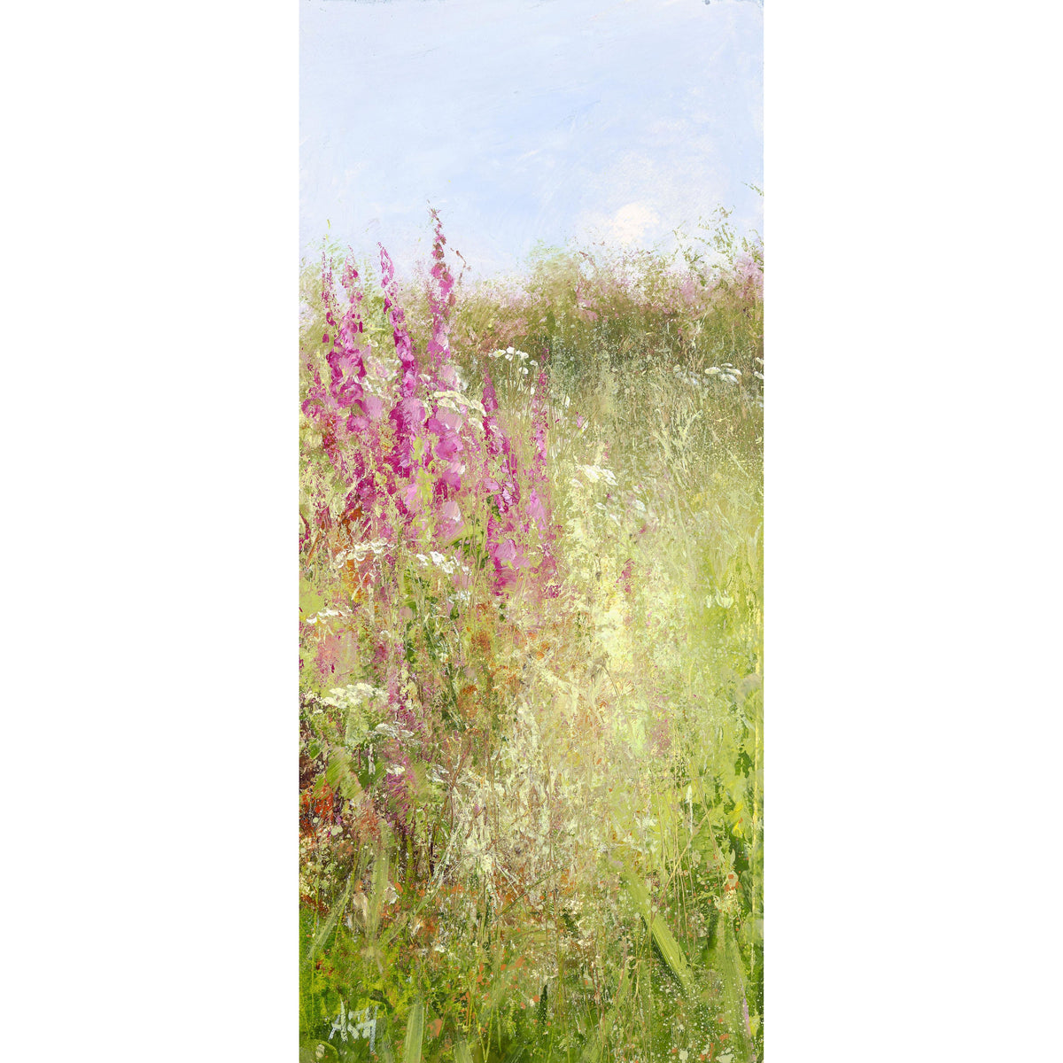 Cornish Foxgloves, oil painting by Amanda Hoskin available at Padstow Gallery, Cornwall