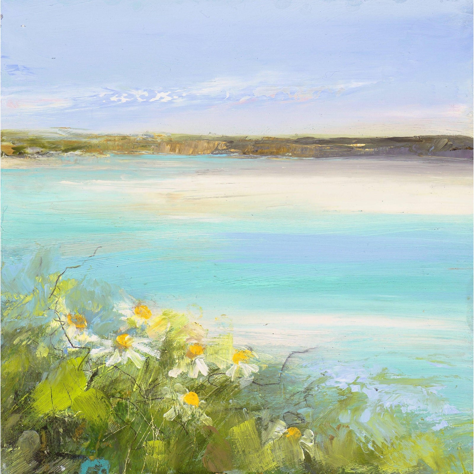 Summer Days, Camel Estuary by Amanda Hoskin, available at Padstow Gallery, Cornwall