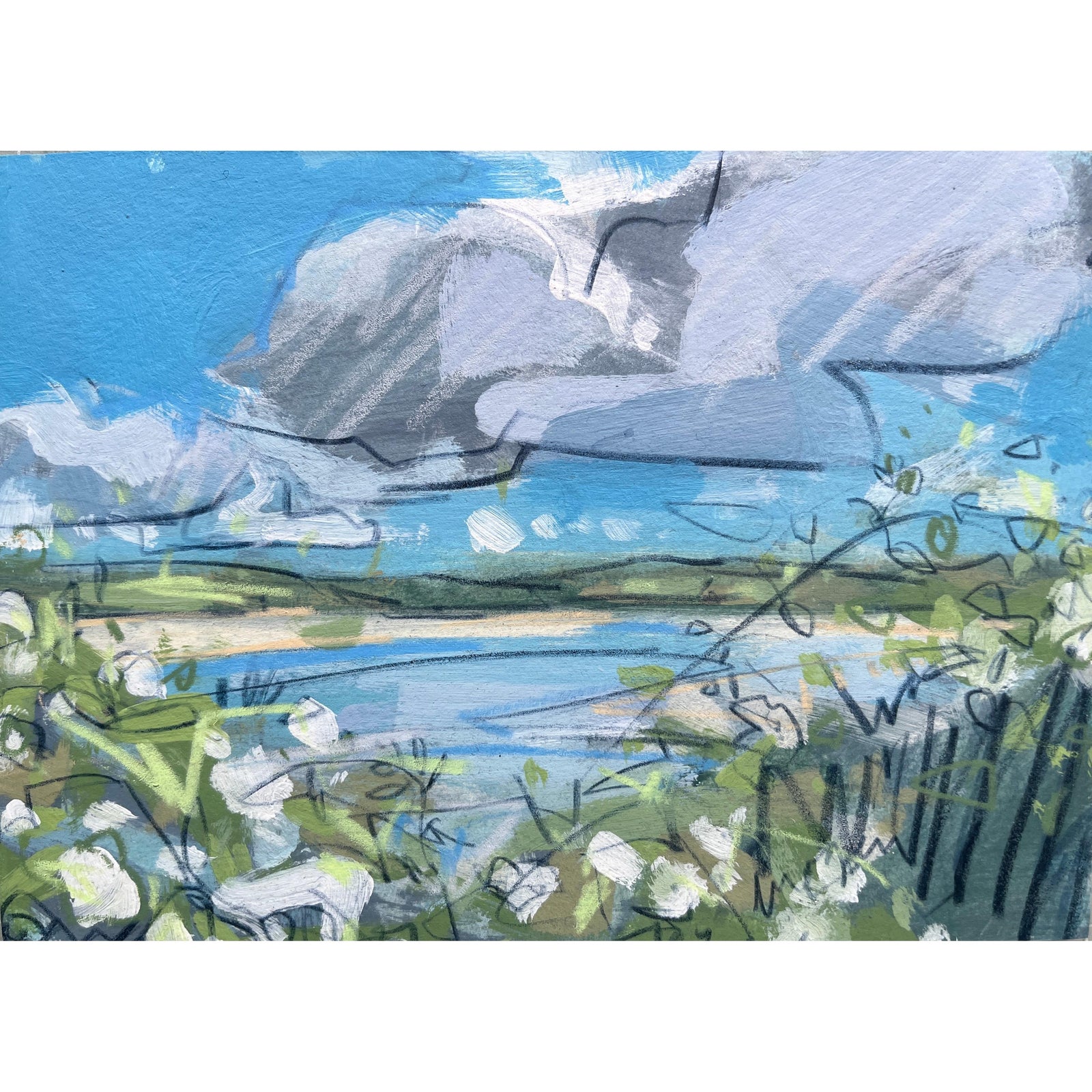 A Peek Up River by Imogen Bone, available at Padstow Gallery, Cornwall