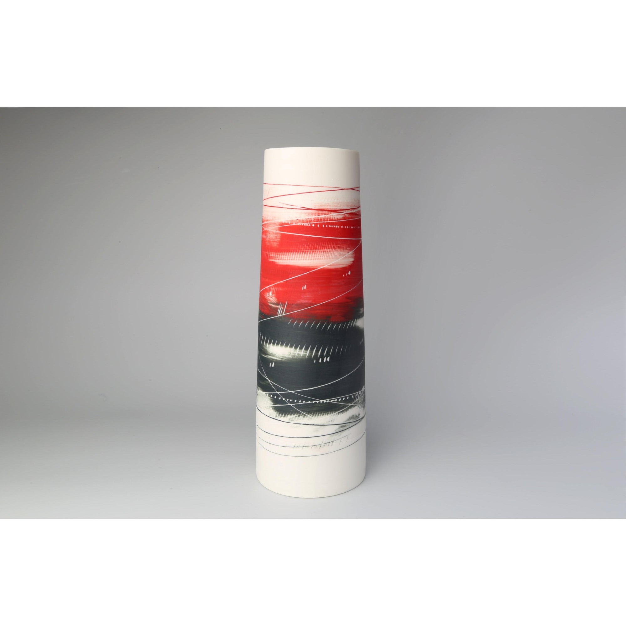 AT45 Tall Cylinder Vase, by Ali Tomlin, available at Padstow Gallery, Cornwall