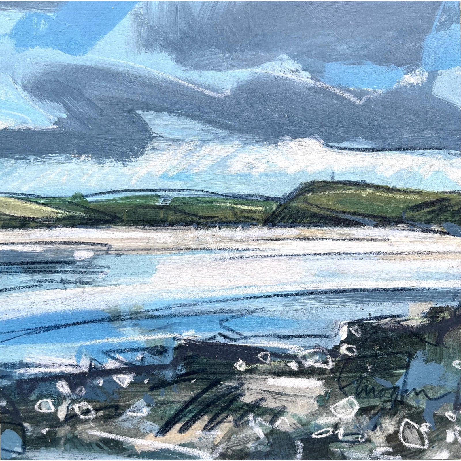 Autumn Sky by Imogen Bone, available at Padstow Gallery, Cornwall