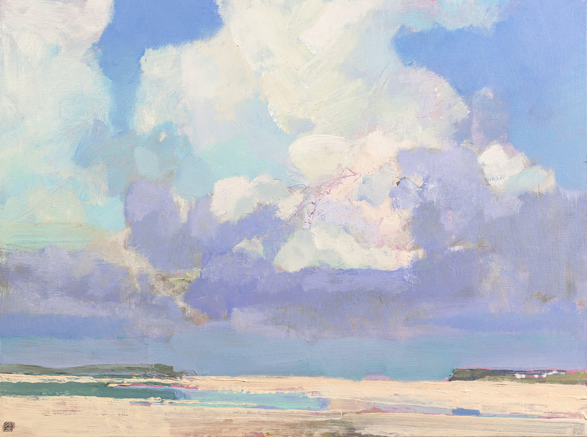 'A Walk In Silence' acrylic original by Andrew Jago, available at Padstow Gallery, Cornwall