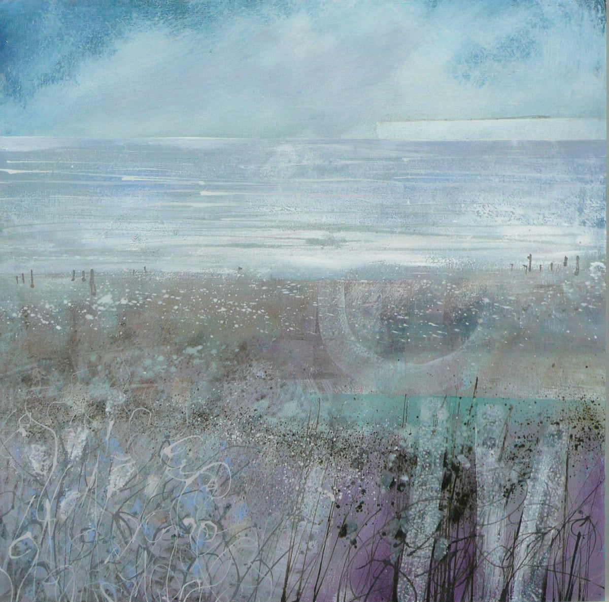 Beach Walk an oil original by Ruth Taylor available at Padstow Gallery, Cornwall