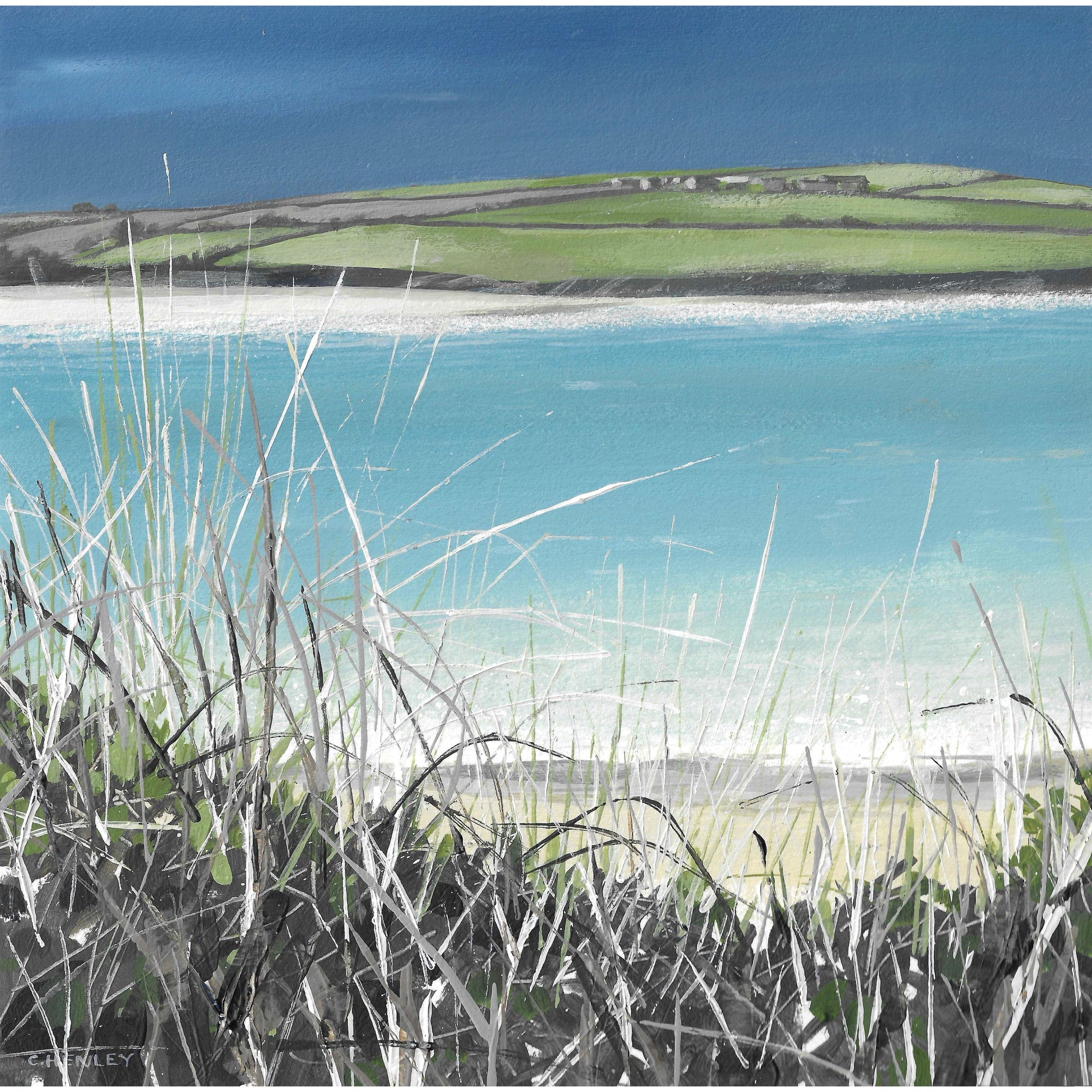 Across to Harbour Cove, by Claire Henley, available at Padstow Gallery, Cornwall