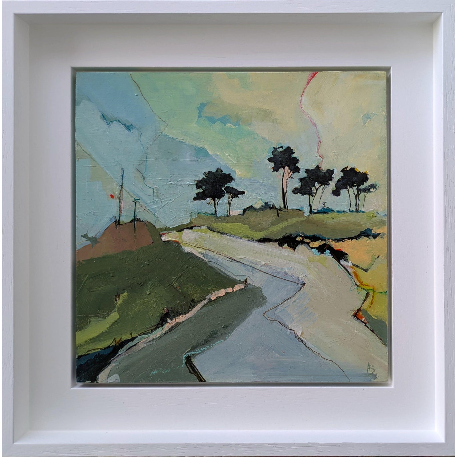 It's Even A Beautiful Journey, mixed media original by Aisleigh Anne, available at Padstow Gallery, Cornwall.