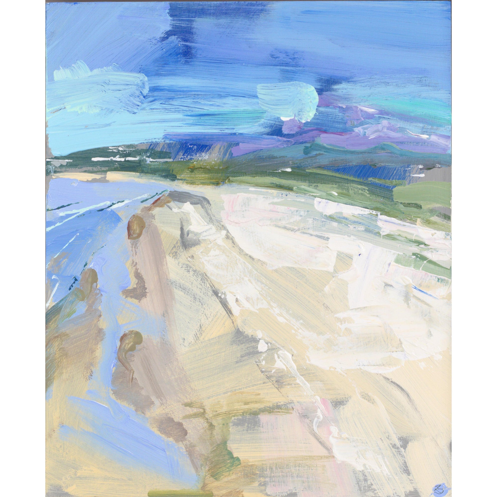 'Brea Hill' acrylic original by Andrew Jago, available at Padstow Gallery, Cornwall