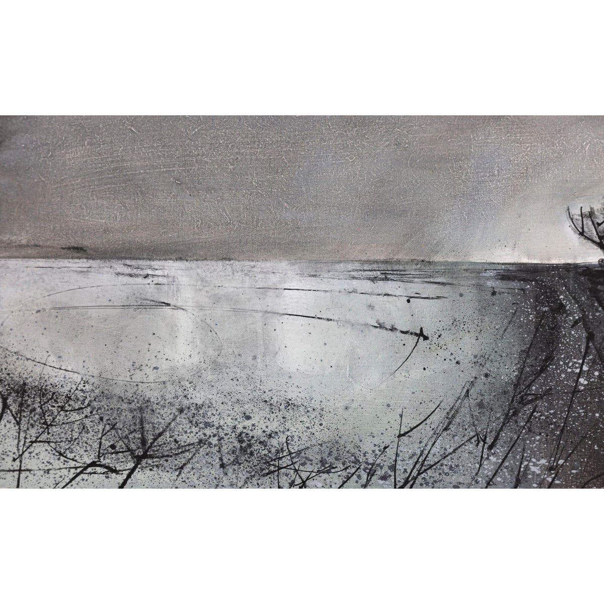 Beside the frozen lake, oil on board, by Ruth Taylor, available at Padstow Gallery, Cornwall