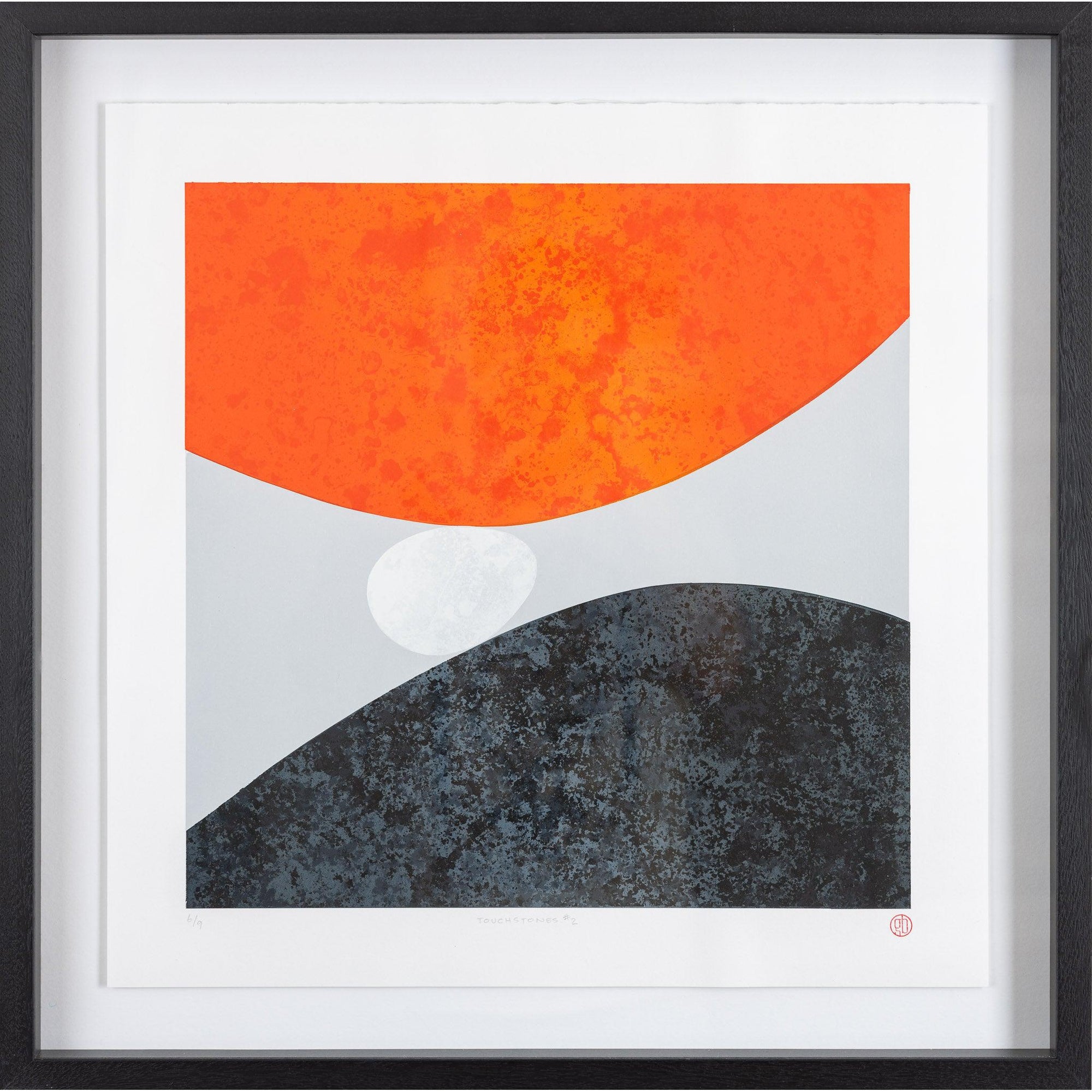 Touchstones #2, framed limited edition print by Graham Black, available at Padstow Gallery, Cornwall