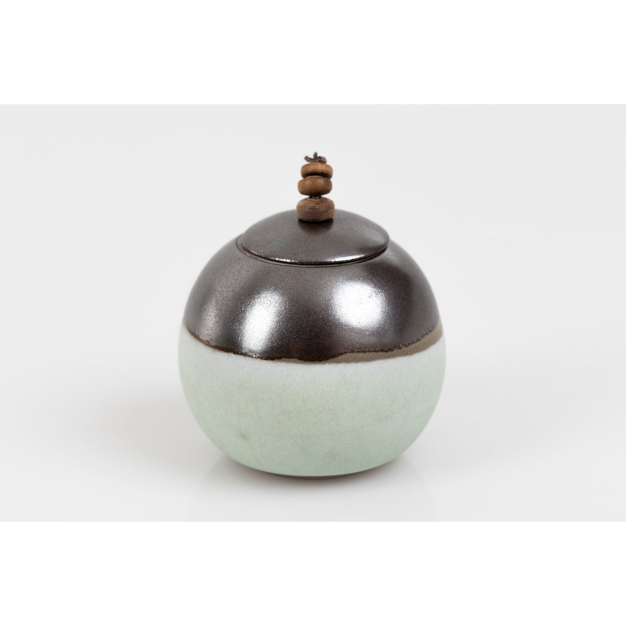 KSH2 Lunar, Stoneware Sphere Pot by Kate Schuricht, available at Padstow Gallery, Cornwall