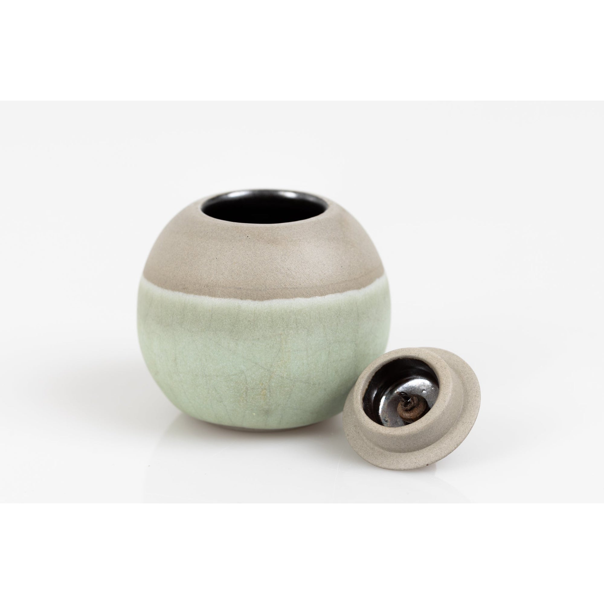 KSF3 Lunar, Stoneware Sphere Pot by Kate Schuricht, available at Padstow Gallery, Cornwall