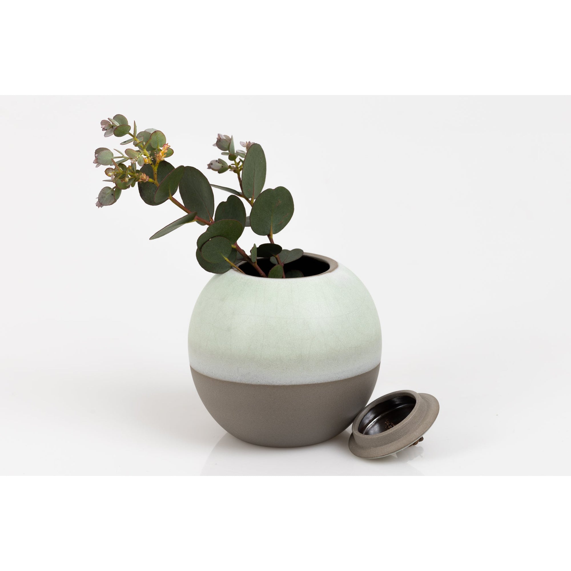 KSF2 Lunar, Stoneware Sphere Pot by Kate Schuricht, available at Padstow Gallery, Cornwall