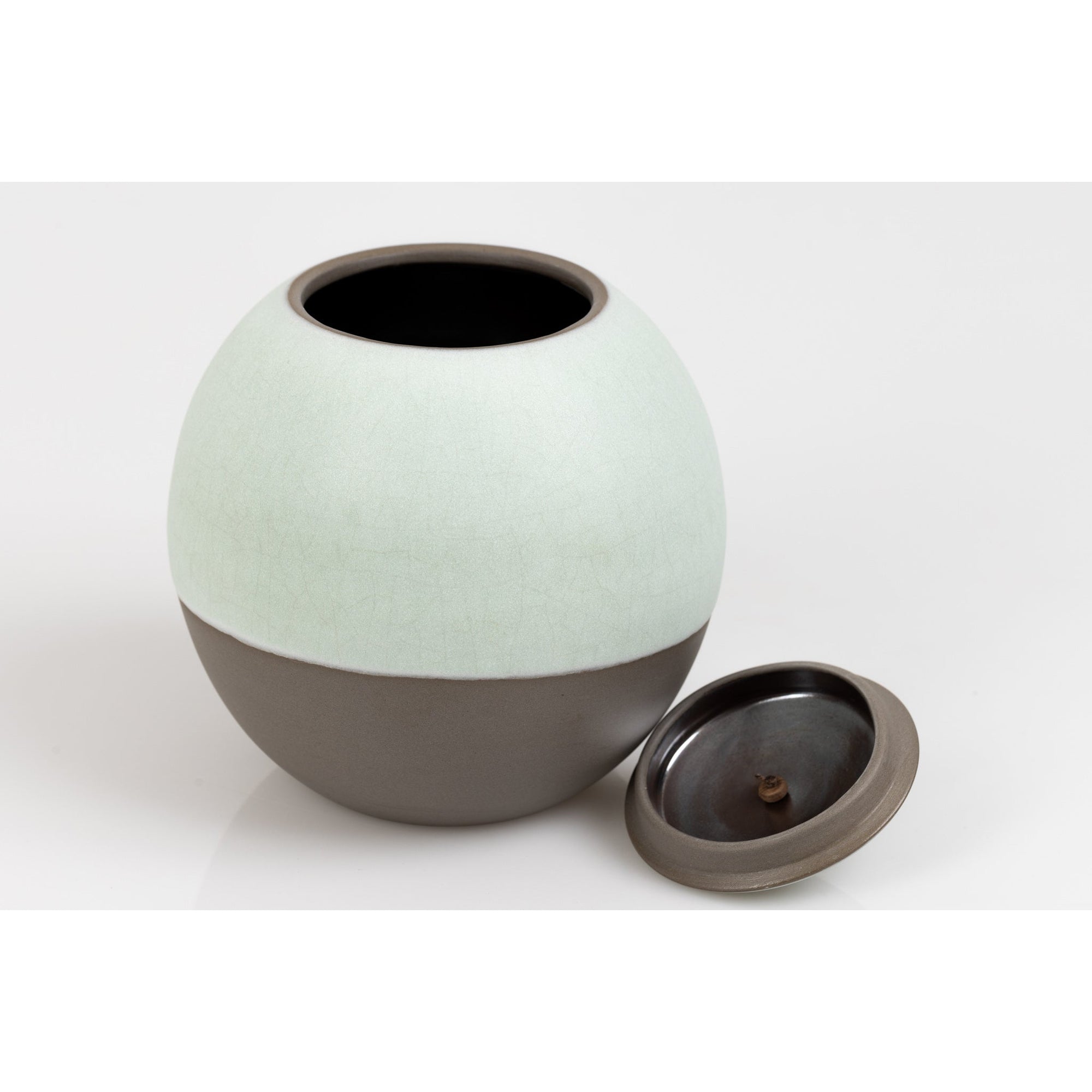 KSF1 Lunar, Stoneware Sphere Pot by Kate Schuricht, available at Padstow Gallery, Cornwall