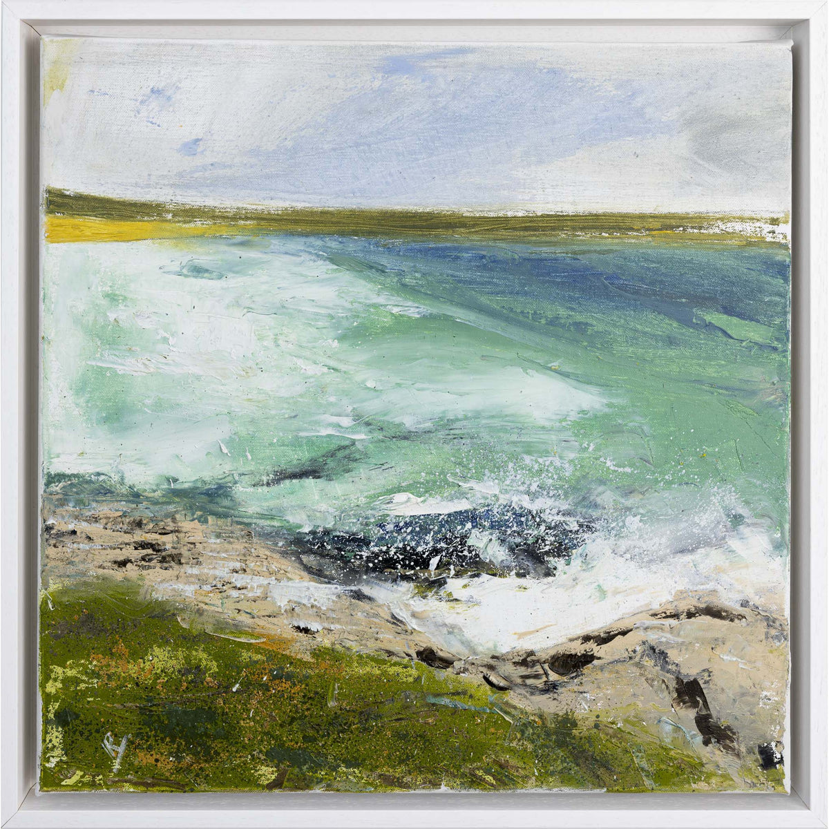 Harlyn Bay an oil original by Ian Rawnsley, available at Padstow Glalery, Cornwall