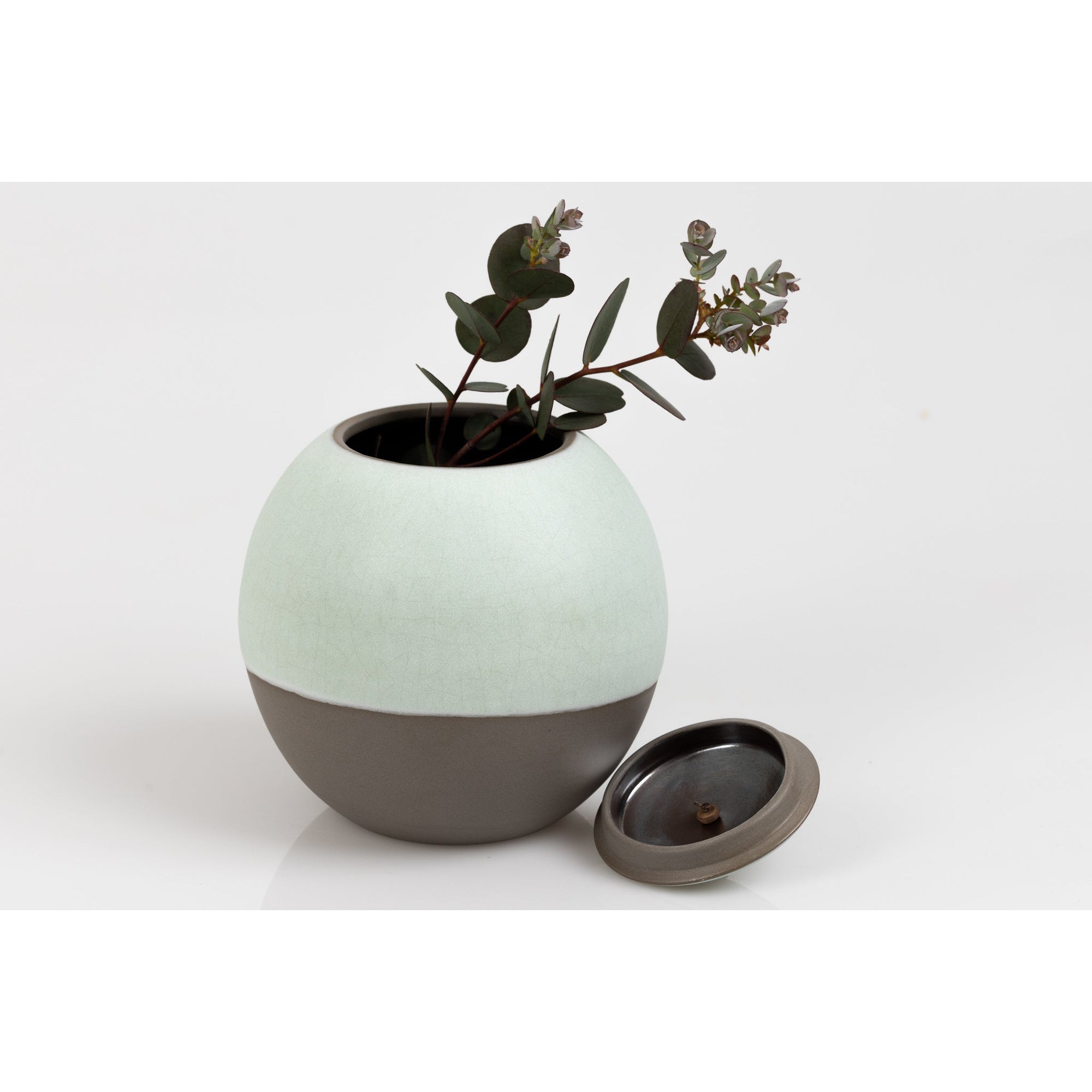 KSF1 Lunar, Stoneware Sphere Pot by Kate Schuricht, available at Padstow Gallery, Cornwall